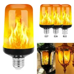 4 Mode Flame Effect Decorative Bulb LED Dynamic Flame Light E26 E27 B22 Creative Corn Bulb Flame Simulation Effect Night Light