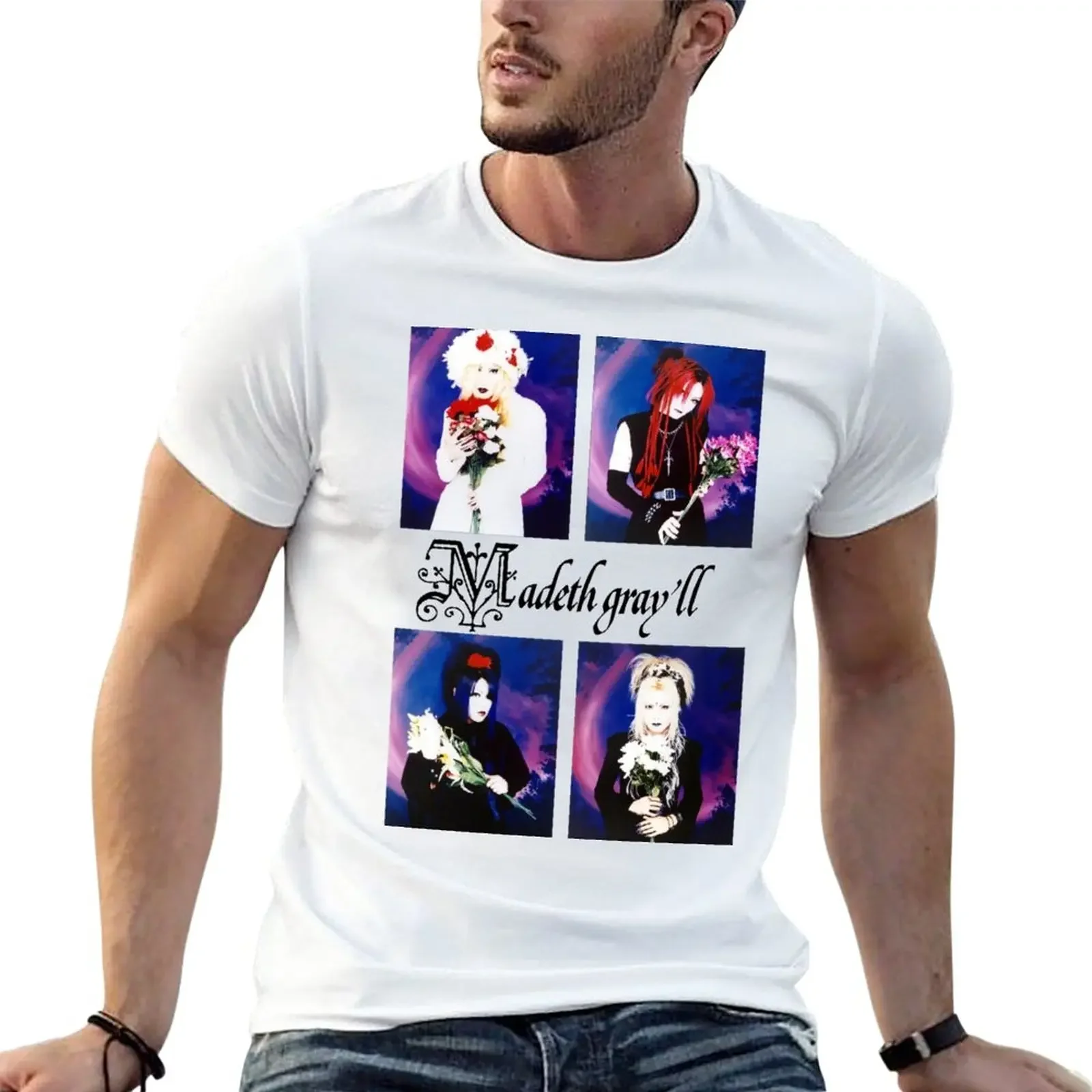 

Madeth gray'll - Visual Kei Band T-Shirt for a boy cute clothes boys whites Men's cotton t-shirt