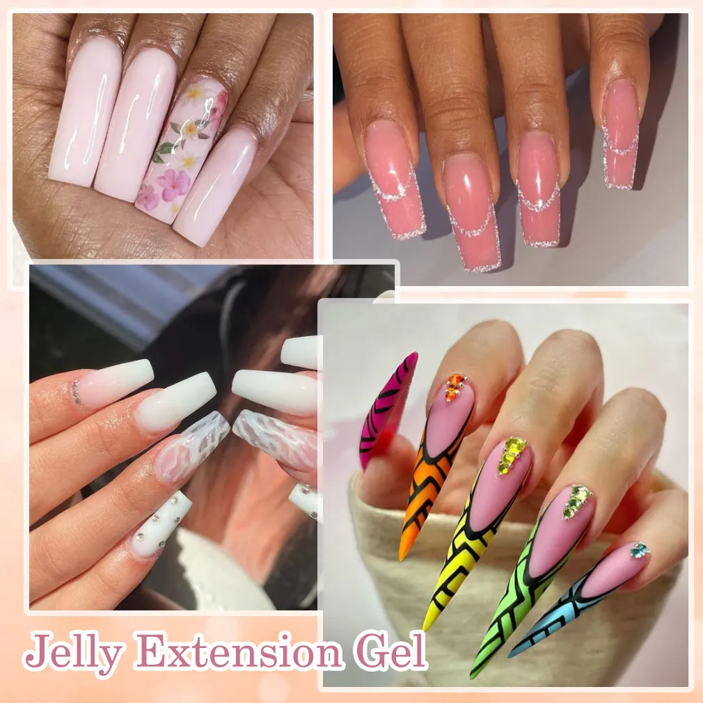 50 ml VENALISA Jelly Pink Gel Builder Nails Extension TPO Free French UV Construction Gel Gute Zähigkeit Building Nail Maniküre – Detail 10