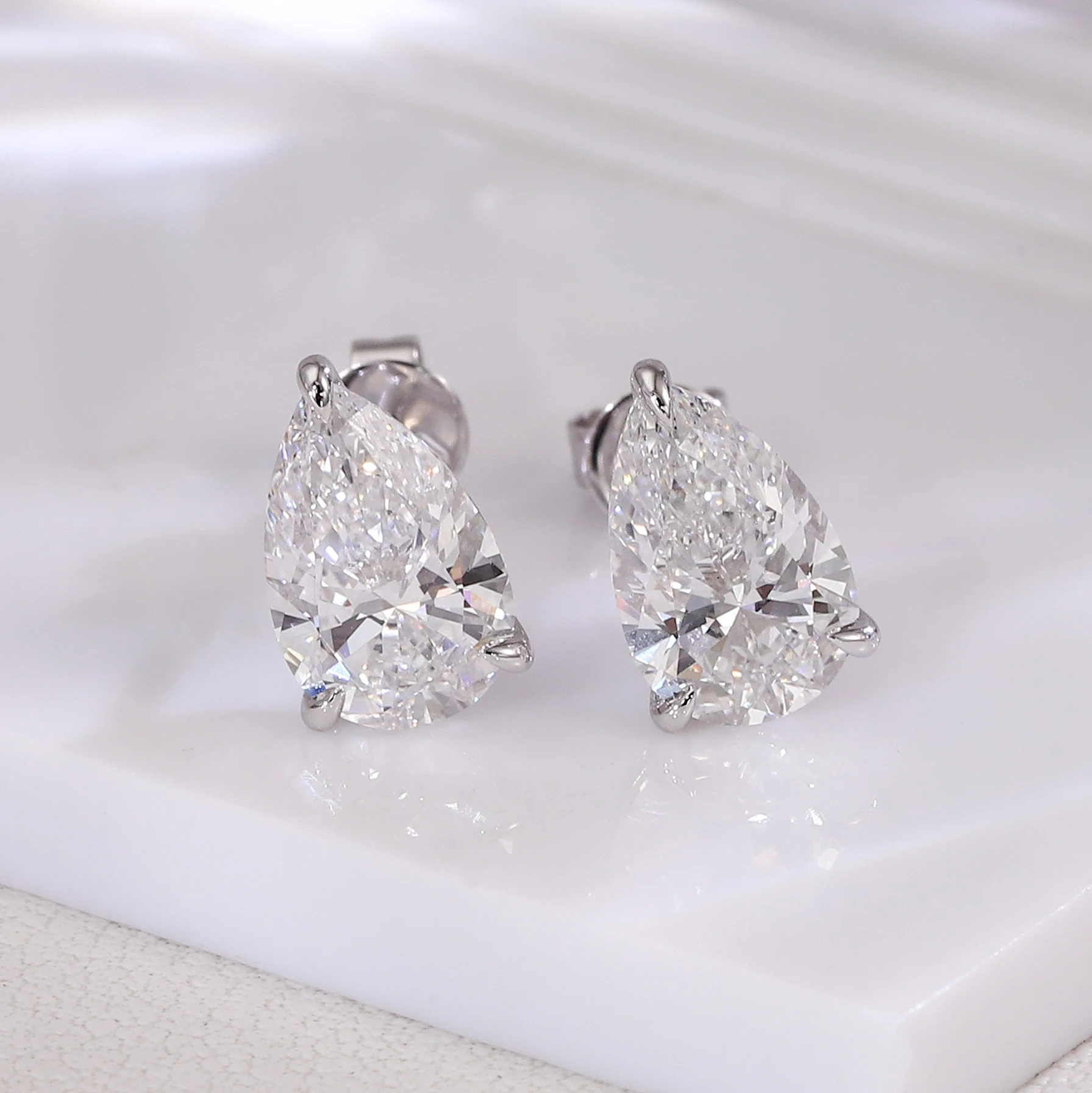

Provence Luxury water drop Earrings KGold 1.5ct IGI D/VS1 Lab Diamonds Everyday Engagement Earring Women jewelry Custom