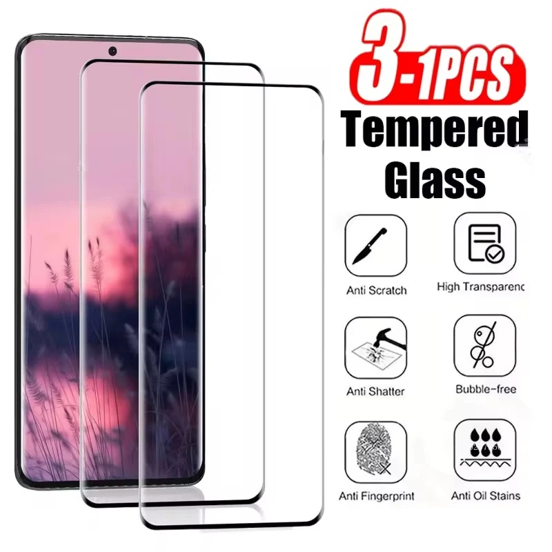 

1-3Pcs Screen Protector For Samsung S24 Ultra S23 S21 S22 S20 9H Tempered Glass For Samsung S10 Plus S10e Note 10 Pro 20 Ultra