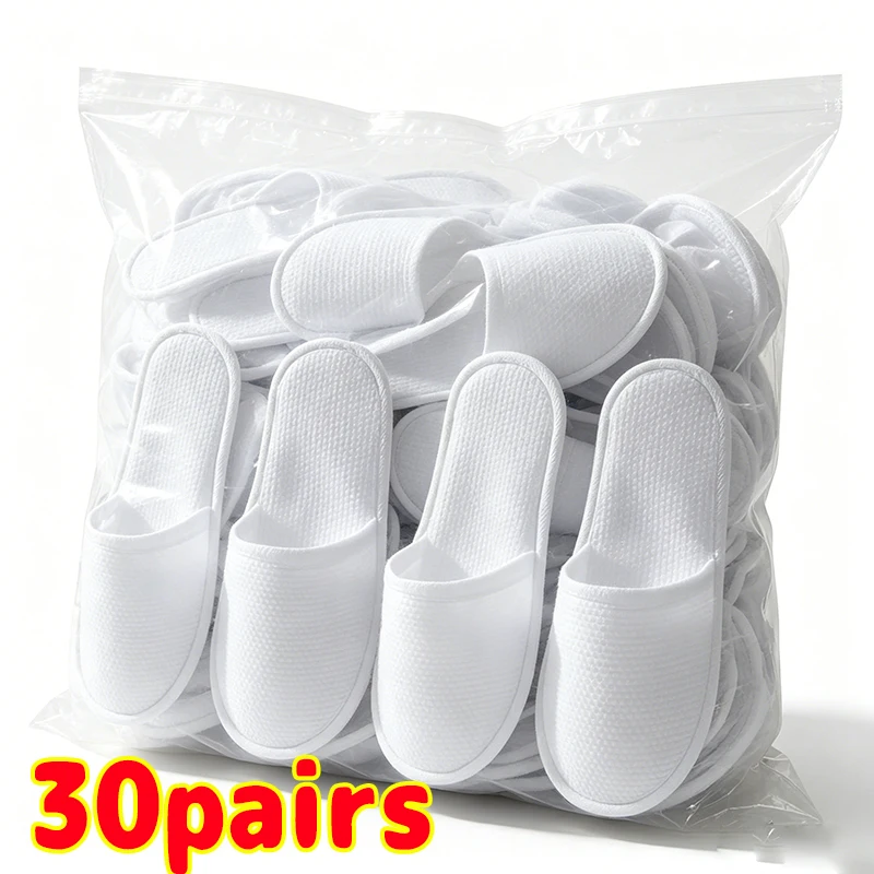 Witte wegwerp pantoffels antislip huisslippers individueel verpakt unisex geborstelde slippers voor hotel reizen huishoudens schoenen