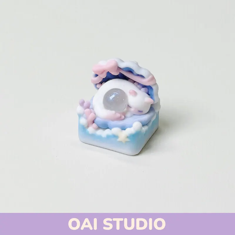 Ocean Pearl Magic Cat Theme Keycaps Mechanical Keyboard Cross Shaft Pc Game Keyboard Collection Gifts Custom Keycaps