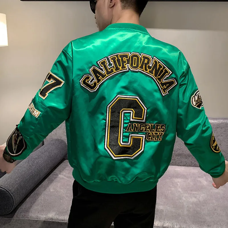 Stamp Jacket Coats Print Letter Patch Baseball Jacket Men Hip Hop Couple Streetwear 2022 Embroidery Stage DJ Club Bomber Jacket