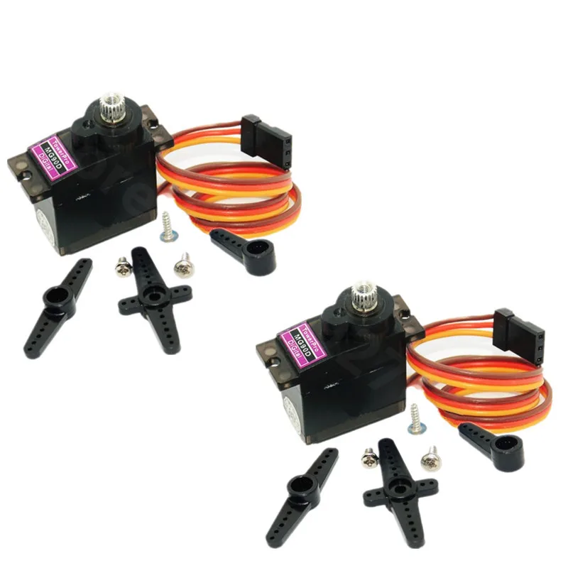 2 pz towerpro mg90d digitale 9g micro servo motor metal gear  High torque cuscinetto aggiornato mg90s per rc elicottero rc aereo 450