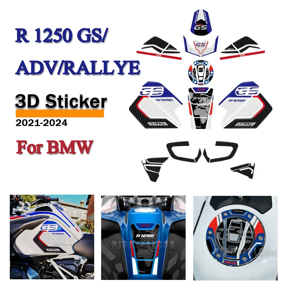 R1250GS Adventure Rallye Motorcycle 3D Epoxy Resin Sticker Protection Kits For BMW R 1250GS ADV Anti Scratch Decal R1250 GS Part