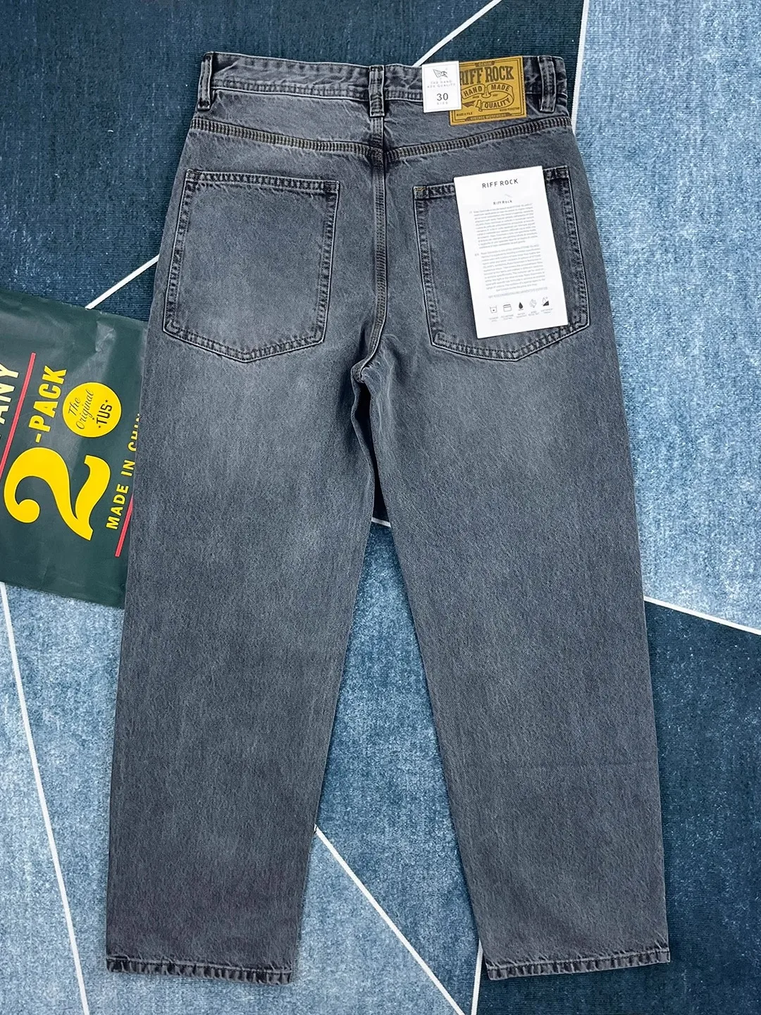 

Мужские джинсы Riff Ro в американском ретро-стиле, свободные, прямого кроя, из хлопкового денима, со средней посадкой, на молнии