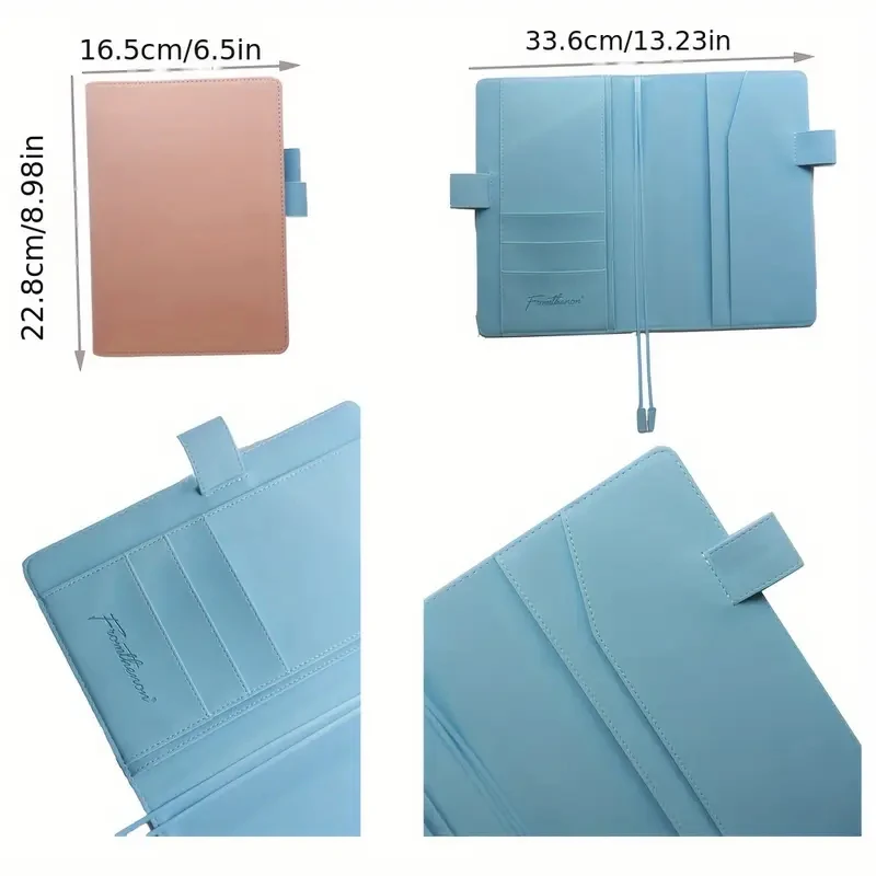 Fromthenon capa de couro pu para cadernos a5, folhas soltas, planejador, diário, capa protetora, material de papelaria de escritório