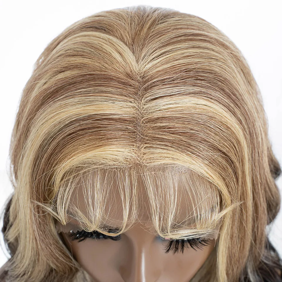 Bella-pelucas de Cosplay sintéticas para mujer, peluca frontal de encaje HD con pelo de bebé, onda corporal, 12 pulgadas, Bob, fibra resistente al