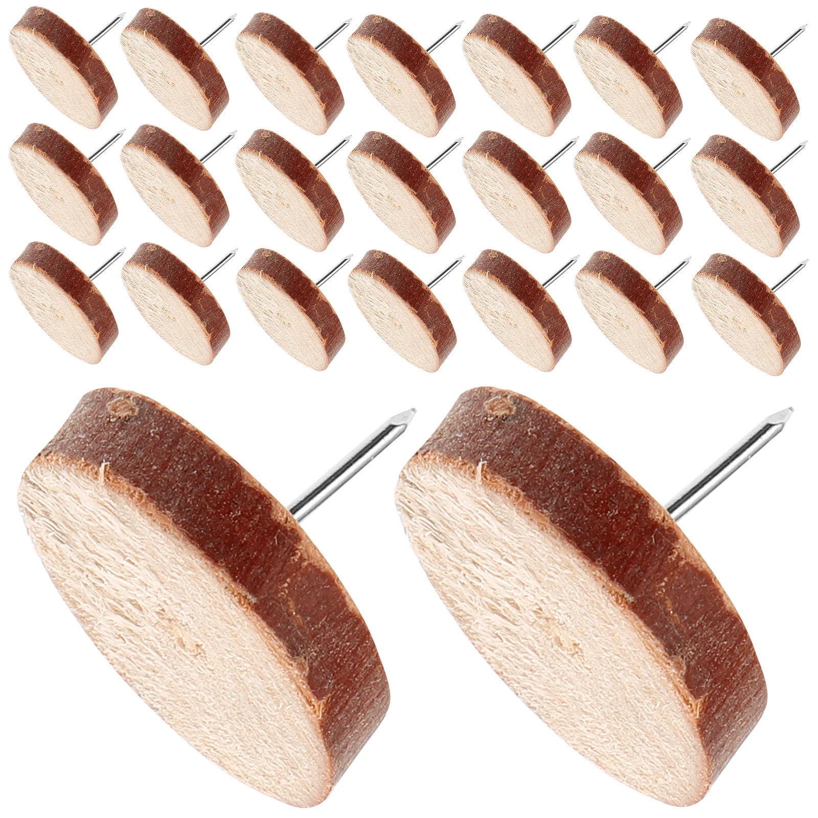 

100pcs Soft Cork Pins For Photo Wall Wooden Pushpins Cute Thumbtacks Bulletin Board Tacks Home Office Supply Decorative Push Pin
