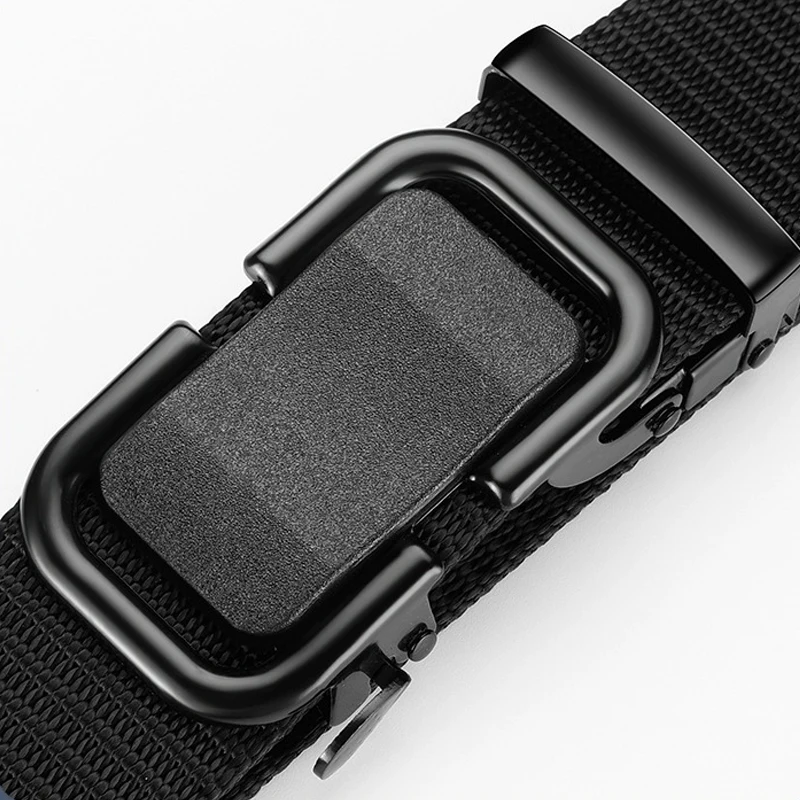 Мужской ремень с автоматической металлической пряжкой, нейлоновый холщовый ремень, рабочий ремень на открытом воздухе, нейлоновый ремень с пряжкой