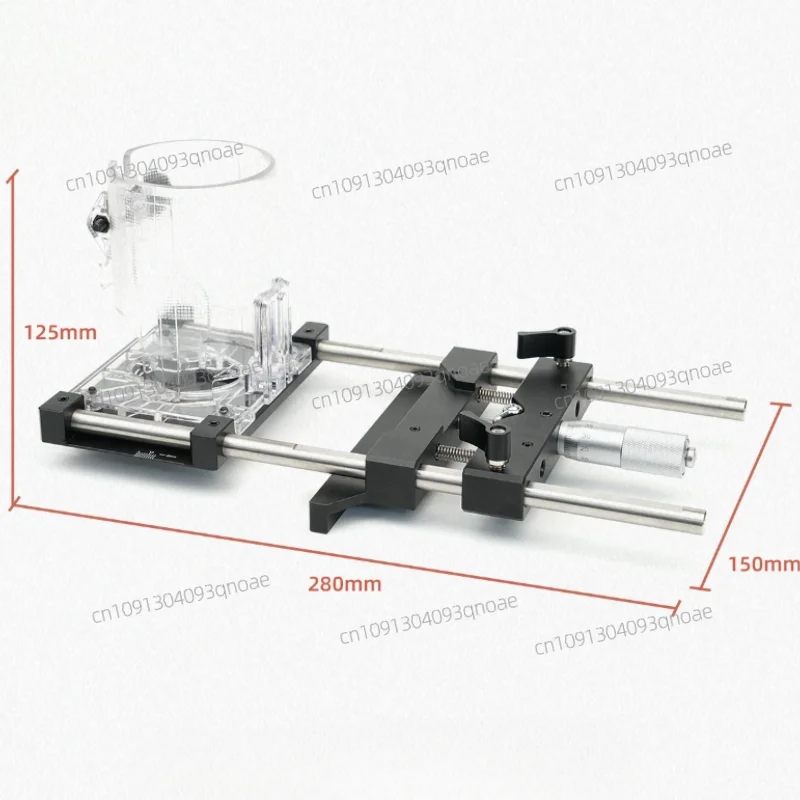 

Woodworking Trimming Machine Linear Guide Rail Aluminum Alloy Edge Trimming Guiding Rule Fine-tuning Slot Tools for 65mm Trimmer