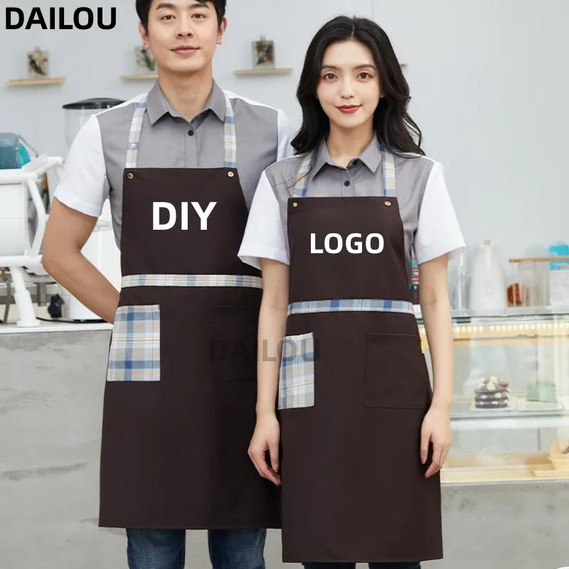 

Apron Custom Logo for Men and Women Suitable for Kitchen Baking, Cleaning, Hygiene, Barber Shop, Beauty salon, Nail salon, Bib