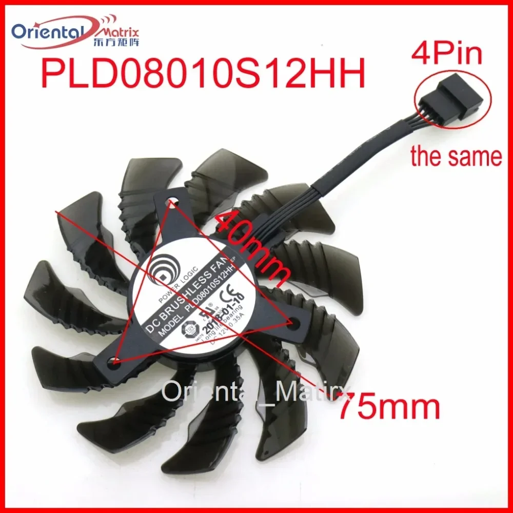 

Free Shipping PLD08010S12H PLD08010S12HH 12V 75mm For Gigabyte Graphics Card Cooling Fan 4Pin
