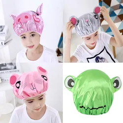 Double-layer Children Cartoon Waterproof Shower Cap Cute Baby Bath Cap