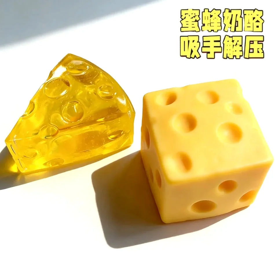

Hot Cheese Squishy Toys Slow Rebound Squeeze Stress Relief Sensory Fidget Toys Cheese Stress Balls Toys for Adult Gifts