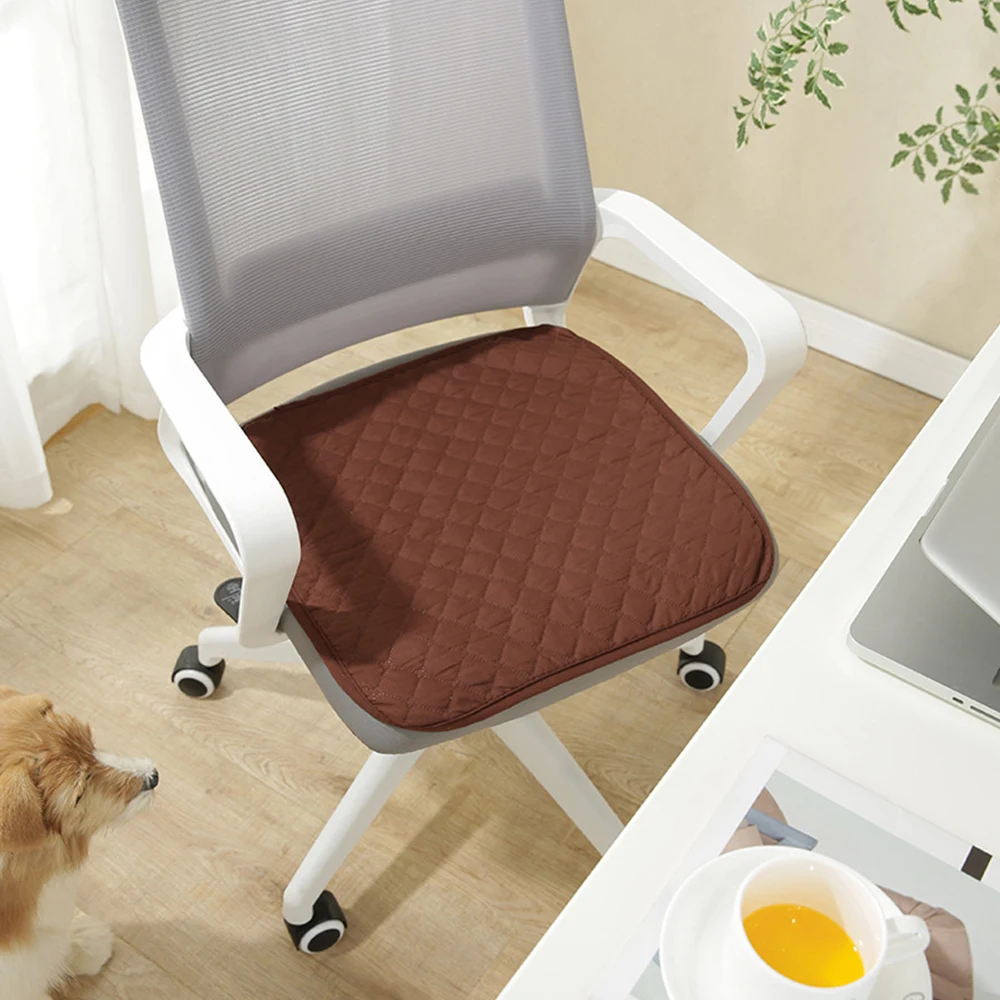 45*45cm Waterproof Square Chair Cushion Solid Color Removable Non-slip Seat Cushion Office Chair Thin Pads Home Supplies