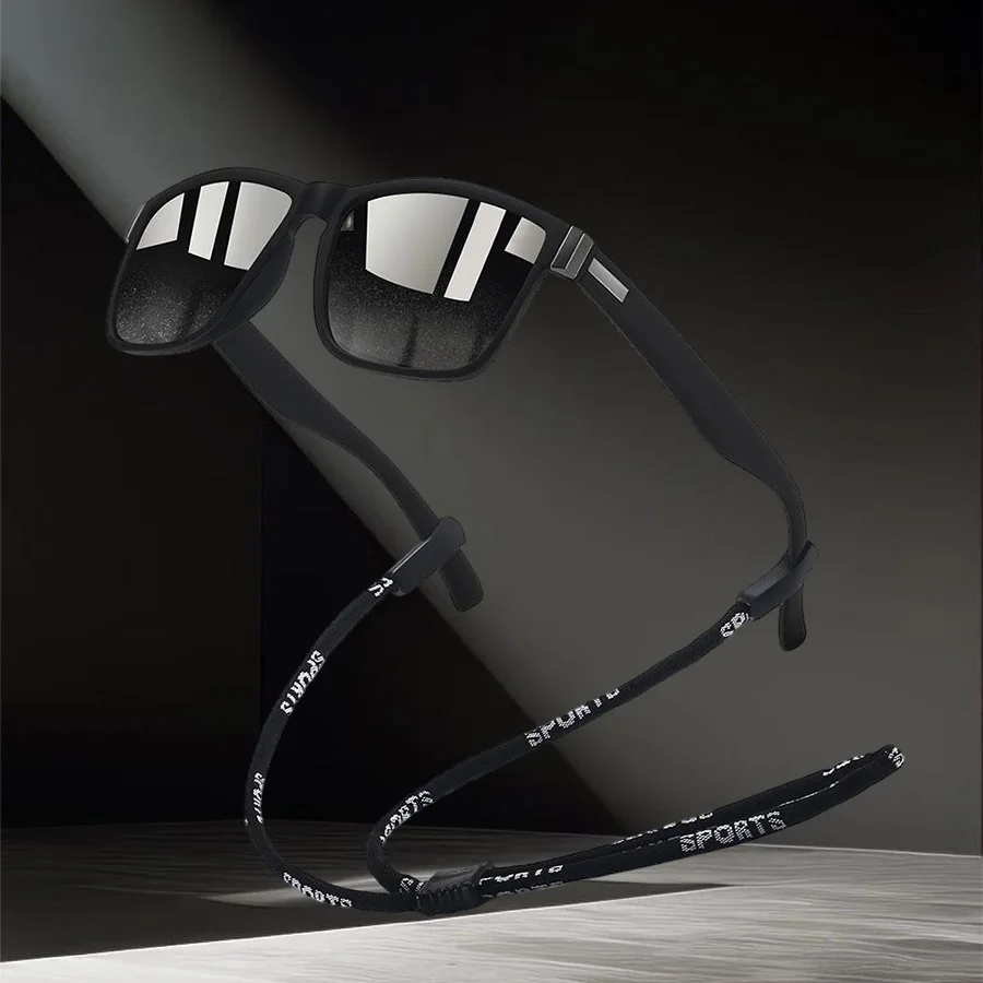 Klassische quadratische Unisex-Sportsonnenbrille, bunte Gläser zum Fahren, Angeln, Freizeitaktivitäten im Freien, neuer Modestil