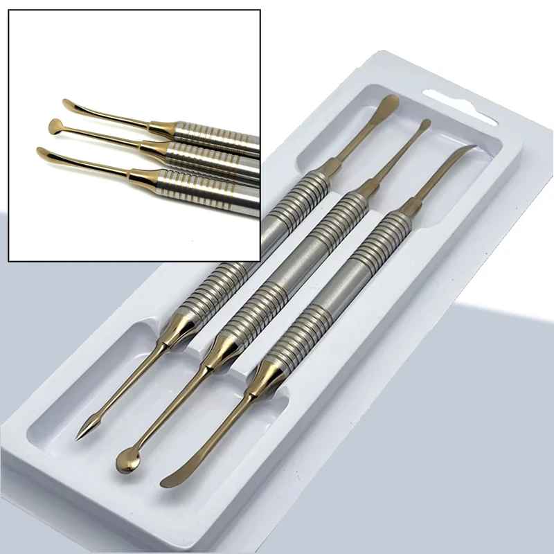 

Стоматологический хирургический инструмент с титановым покрытием, периодический лифт, двойной сепаратор для имплантатов, втягивания десен, отражения