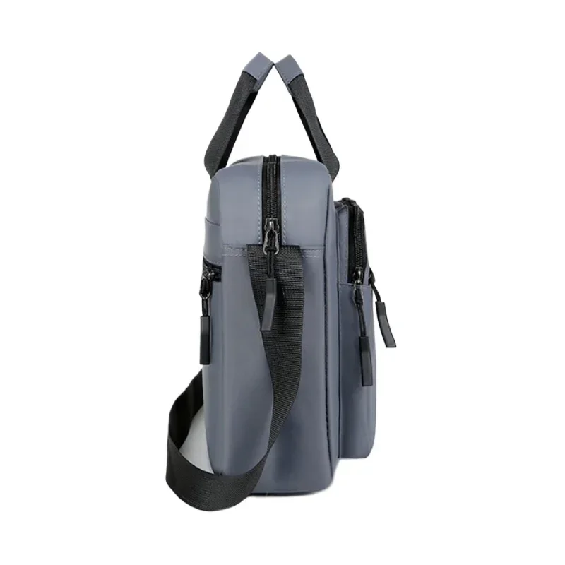 New Men's Large-capacity Horizontal Shoulder Bag Messenger Bag Briefcase Multifunctional Simple A4 Book Handbag Business Bag