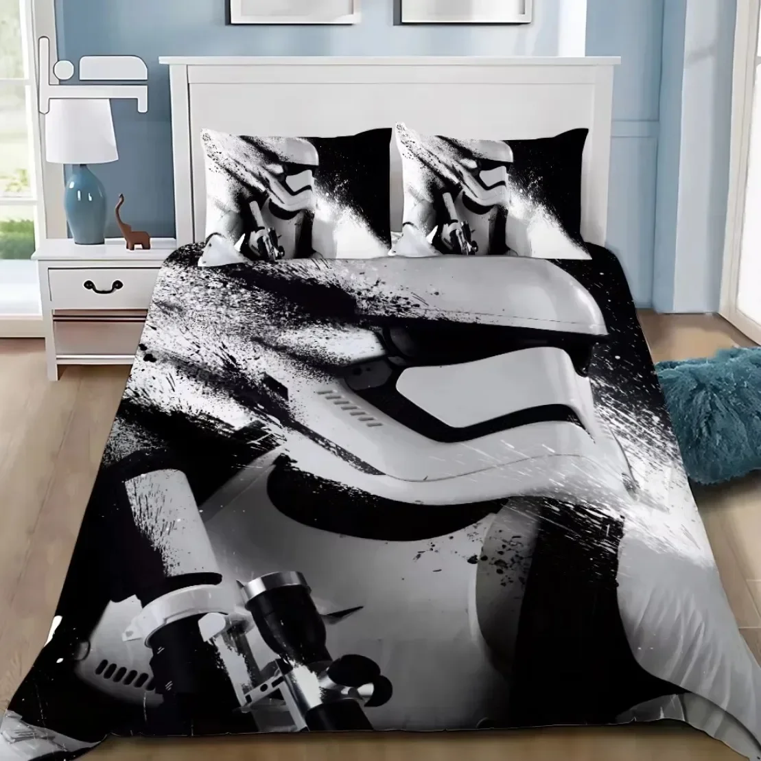 Cartoon 3d S-Stars Wars Bedding Set,3D Printing Duvet Cover Pillowcase Queen King Quilt Cover suitable for children and adults