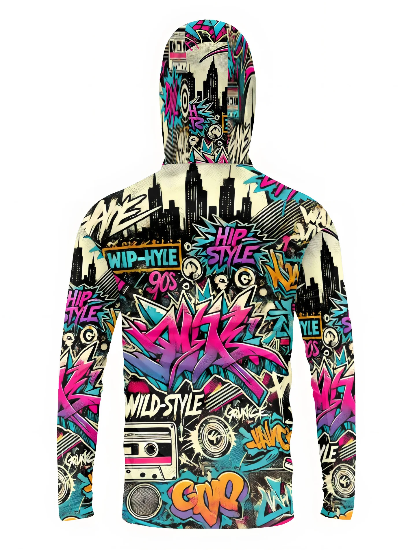 2026 Summer New Style Men's Long-Sleeved Shirt with 3D Letter Pattern Print for Comfortable Soft Breathable and Sporty Wear image 5