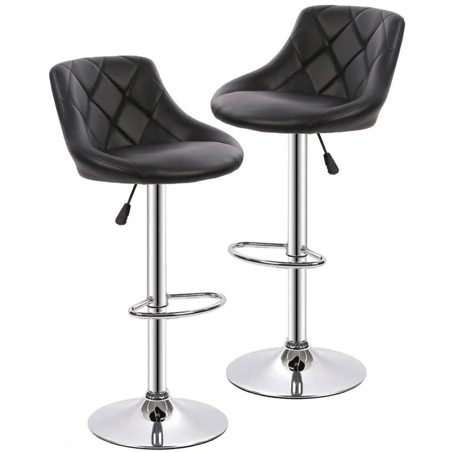 

Counter Height Bar Stools Set of 2 Bar Stools Swivel Stool Height Adjustable Bar Chairs with Back PU Leather Swivel Bar Stool K