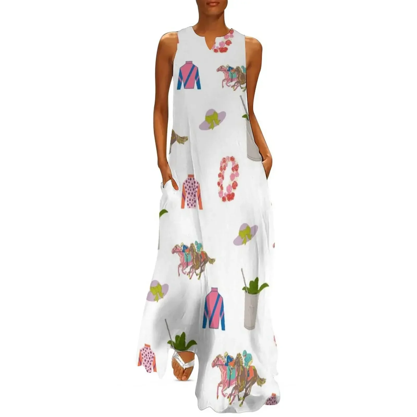 

All Things KY Derby Long Dress Women long dress elegant dress summer korean women luxury dresses