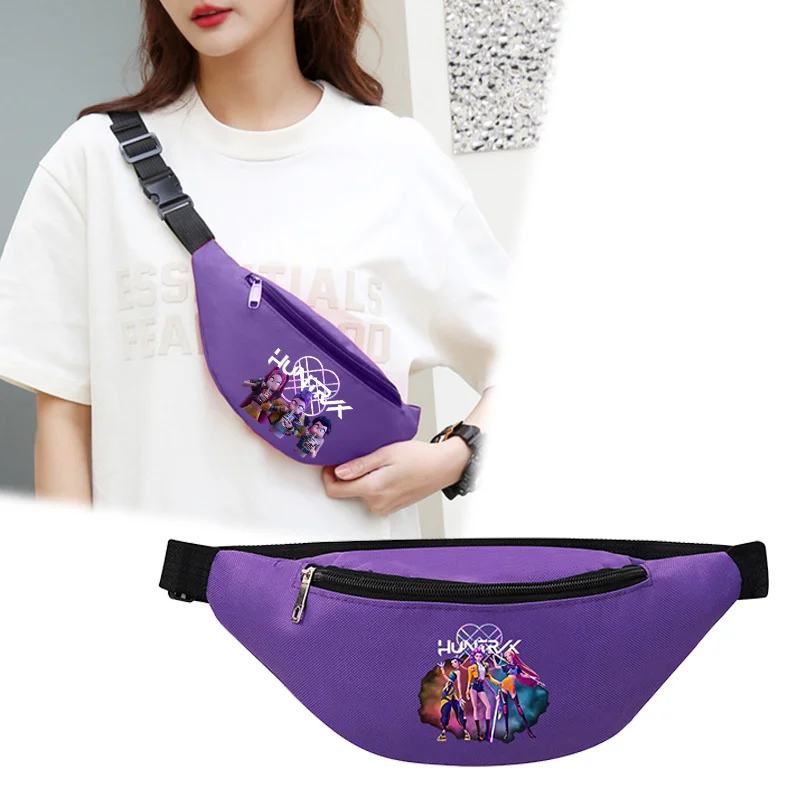 

Demon Hunters Kpop Women Waist Bag Girls Waterproof Chest Bags Trendy Casual Sports Travel Satchel Pocket Pack Belly Bag Workout