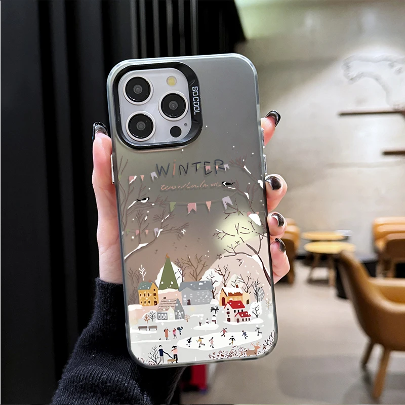 حافظة لهاتف آيفون 14 17 Air 16 15 11 12 13 Pro Max XS X XR Plus 8 7 SE 2020 غطاء خلفي صلب مقاوم للصدمات