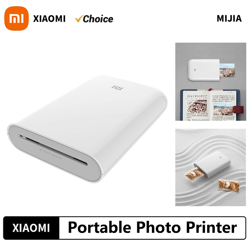 

Original Portable Xiaomi Mijia Pocket Photo Printer Wireless Bluetooth Thermal Print AR Video Mijia ZINK Self-adhesive Color