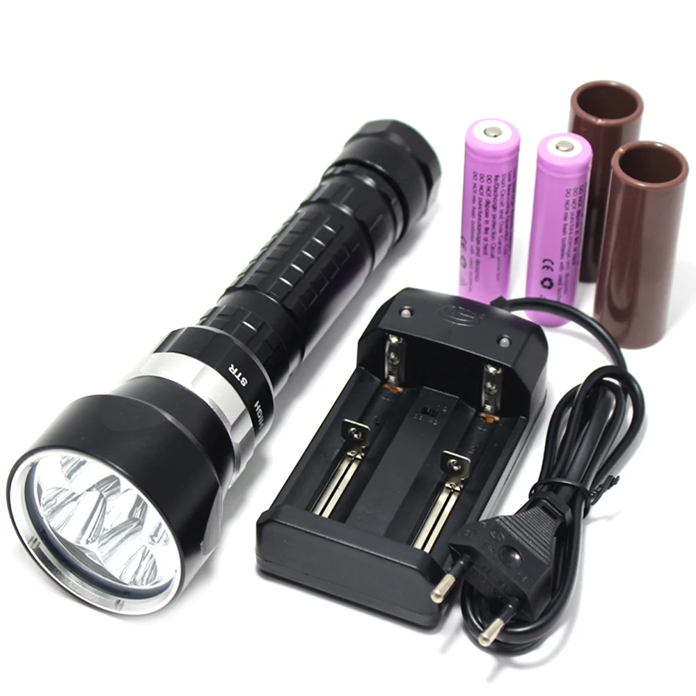 

Powerful Led Flashlight Professional Underwater Diving IPX68 Waterproof Torch Light For Caving Snorkeling Spearfishing Lamp