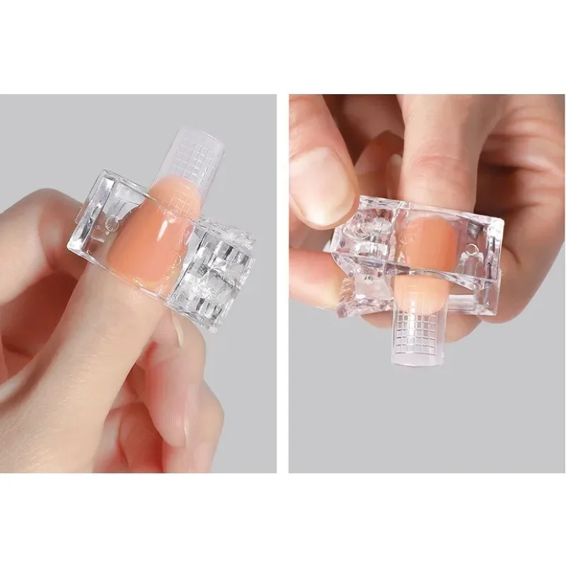 Przezroczyste Akrylowe Klipsy do Paznokci Końcówki Klipsy do Palców Żelowy Lakier do Paznokci Przedłużanie Lampy UV Narzędzia do Manicure Artystycznego