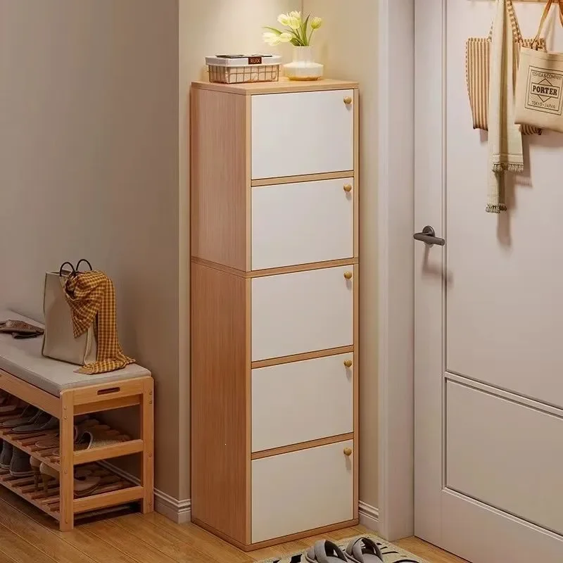 Shoe Cabinet for Small Apartment Multi-layer Indoor Narrow Storage Rack for Entrance Hallway Corner Doorway Organizer