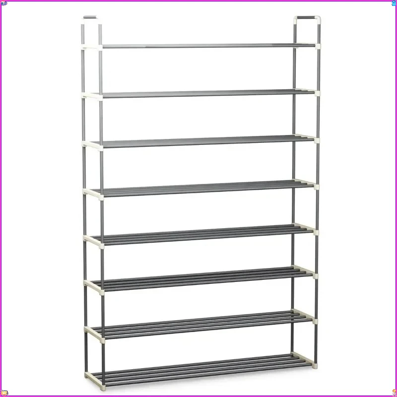 

8-уровневая полка для обуви большой вместимости, вмещает 48 пар, сборка без инструментов, компактный органайзер для хранения.