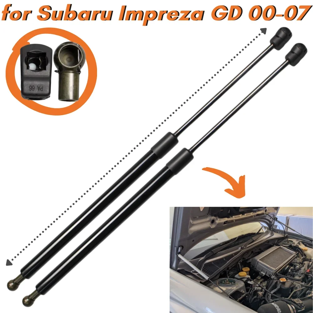 

Qty(2) Hood Struts for Subaru Impreza GD for Saab 9-2X 2000-2007 Front Bonnet Gas Springs Shock Absorber Lift Support Strut Bars