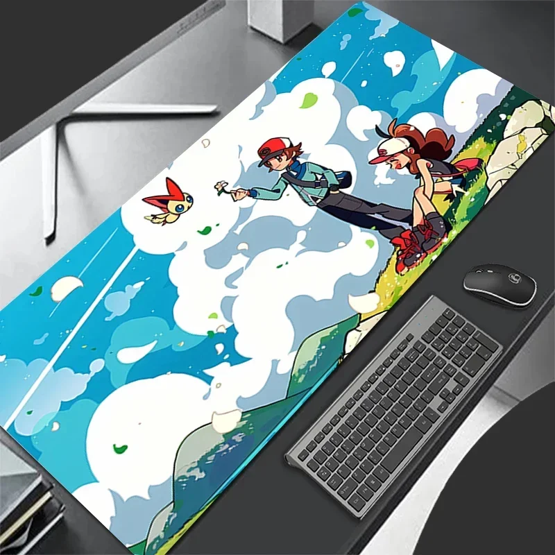 

2025New Pokemon Mouse Pad Gaming Carpet Anime Keyboard Pads PC 900x450 Mousepad Pikachu Laptop Extended Desktop Mat For Best Gi