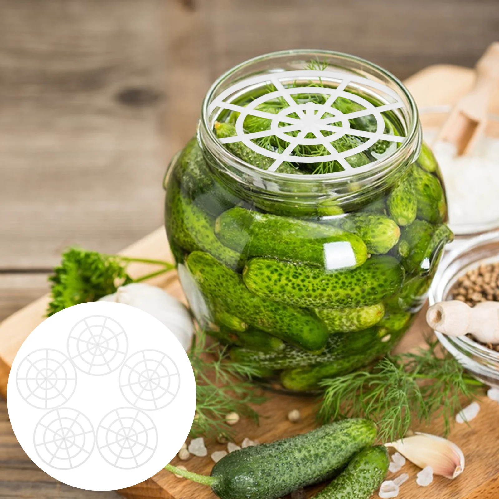 

10pcs Vegetable Press Tool Sauerkraut Fermentation Weight Pickling Jar Plate Brewer Crusher Canning Fixer Home Kitchen Brewing