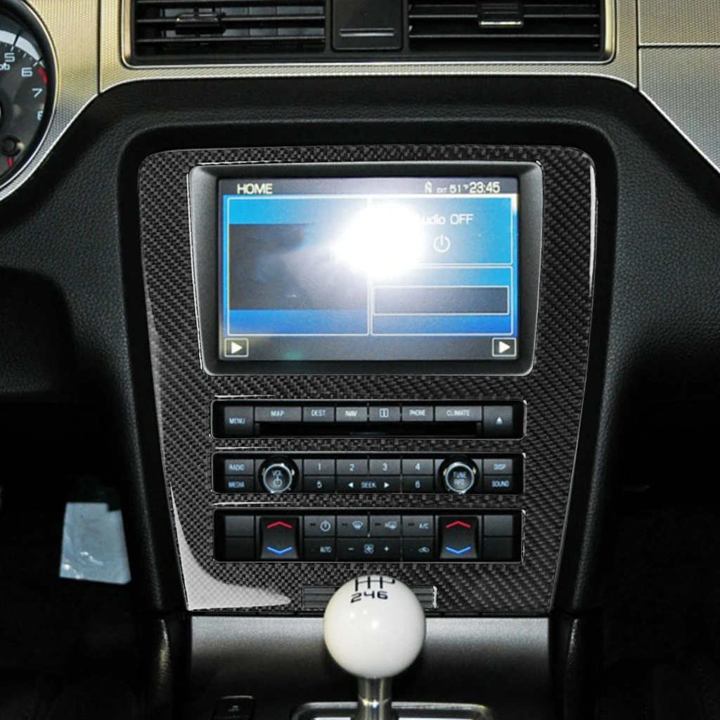 For Ford Mustang 2009-2013 Carbon Fiber Accessories Central Control Dashboard Speedometer Panel Car Interior Decoration Sticker