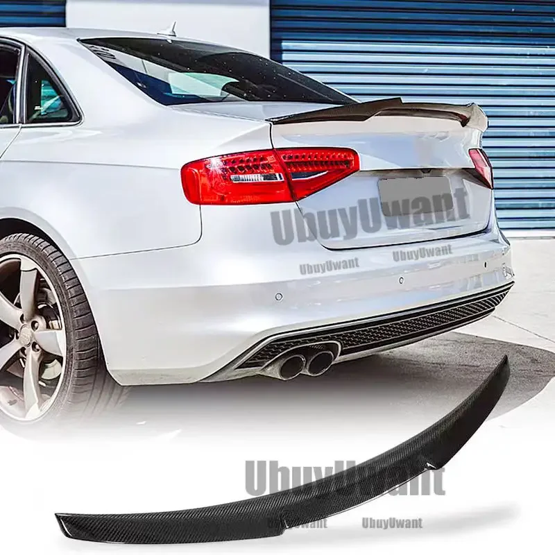Für Audi A4 S4 B8.5 Limousine 2013-2016 M4-Style Heckflügel Auto Heckklappen-Spoilerlippe Kofferraumabdeckung Auto-Styling – Detail 2