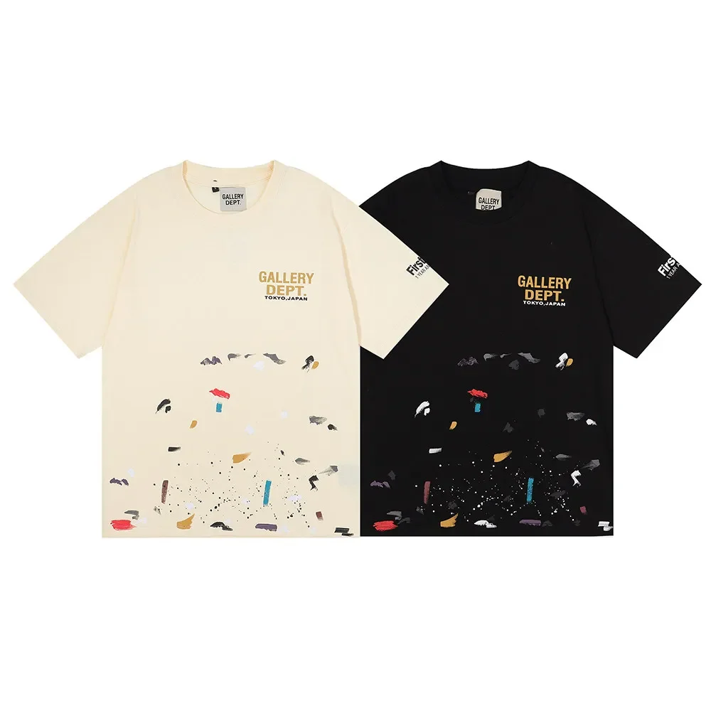 GALLERY DEPT TOKYO JAPAN splash ink print summer loose casual short-sleeved T-shirt