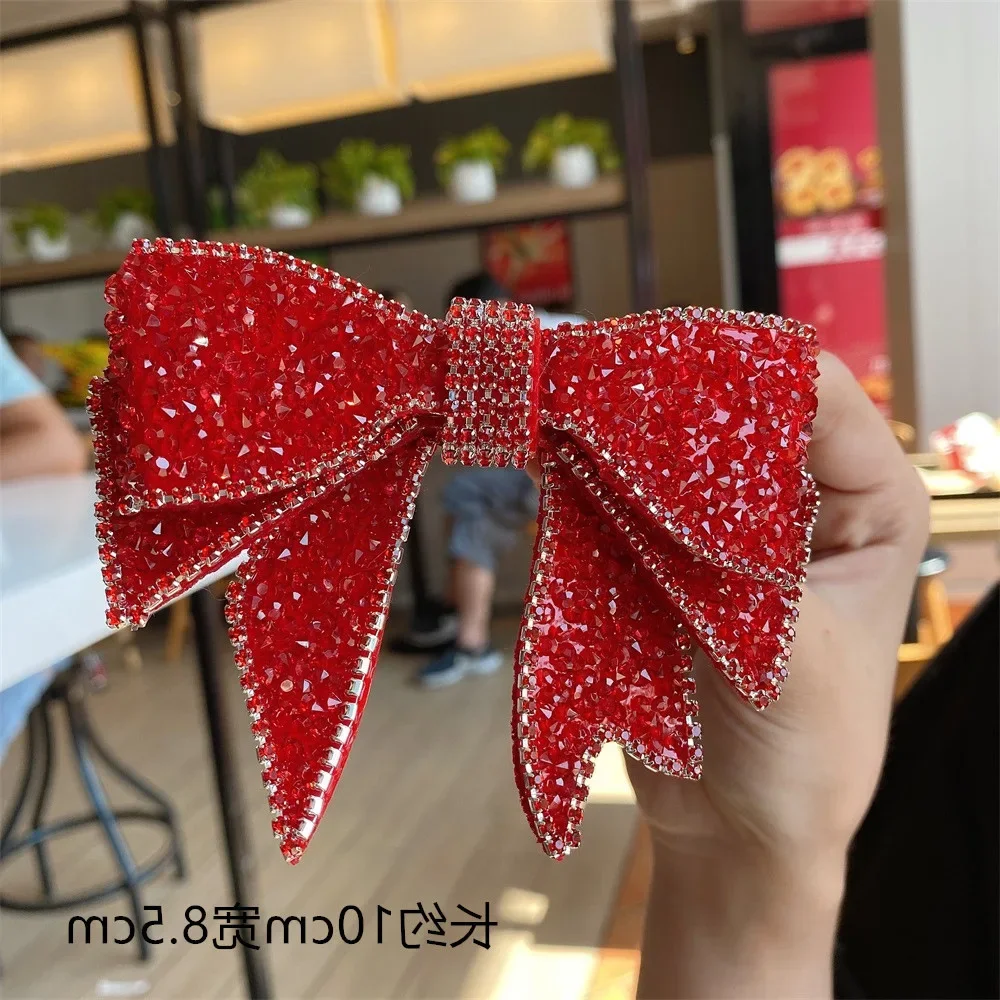 Bows Hair Clips Solid Vintage Cross Crystal Rhinestone Headwear Fashion Metal Hair Claws Hairstyle Barrettes Hair Accessories