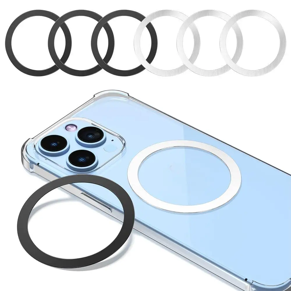 

Магнитная металлическая кольцевая пластина для беспроводного зарядного устройства и автомобильного крепления, универсальная железная наклейка для держателя Magsafe – нержавеющая сталь 2025 года