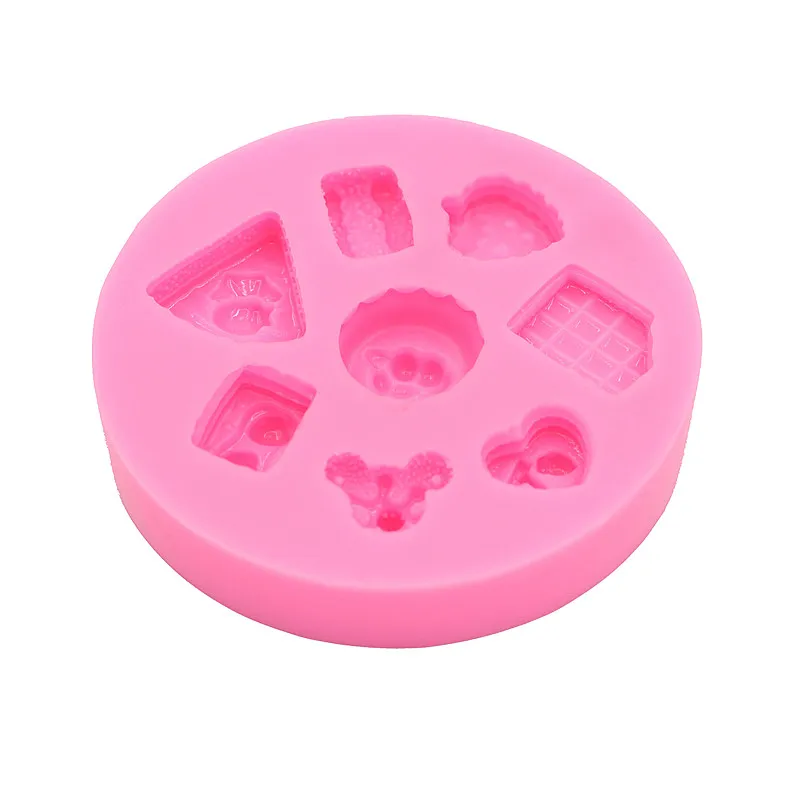 Mini Candy Cookie Love Ice Cream Shape Resin Jewelry Accessories Silicone Mould DIY Chocolate Flip Cake Dessert Decoration Molds