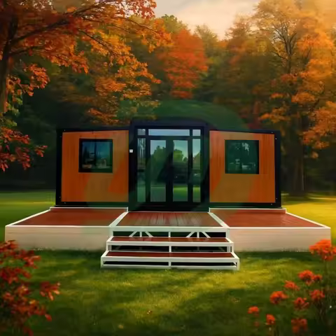 Customized 20Ft Two Bedrooms Prefabricated Homes Villa Mobile Prefab House Caravan House Container House With Bathroom