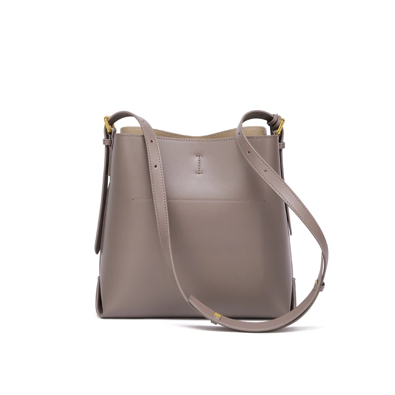 Cnoles Vrouwen Zachte Emmer Schoudertas 2022 Mode Dames Split Koe Leer Vrouwelijke Luxe Crossbody Tassen