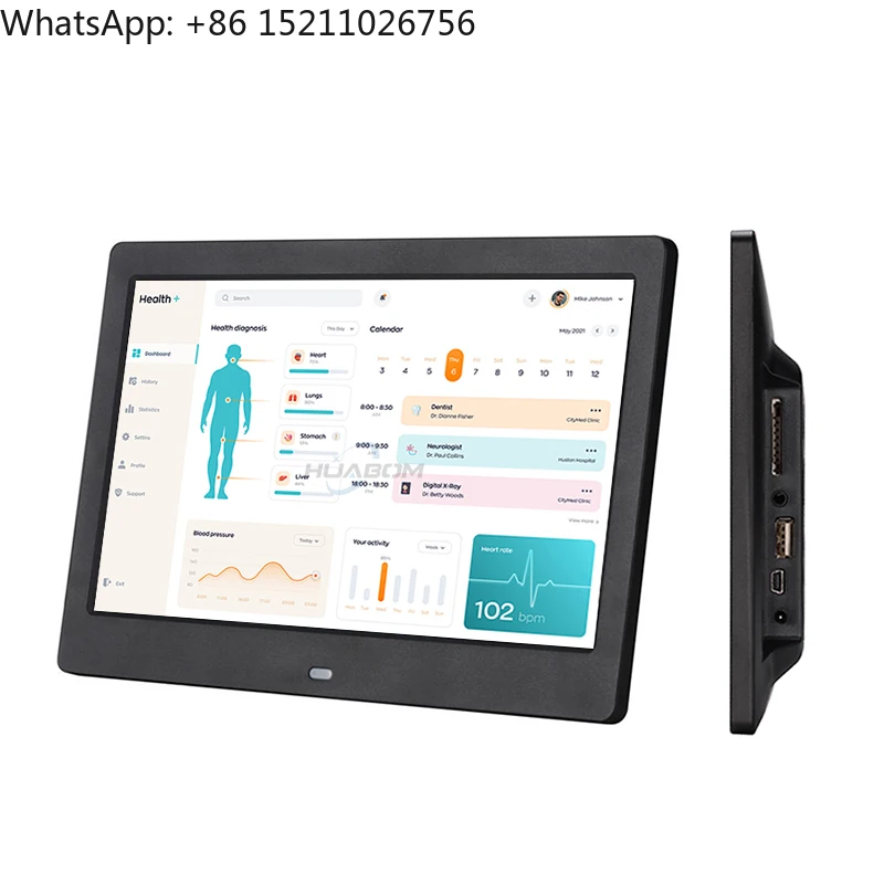 Certified 10.1 Inch Digital Photo Frame with WiFi Video & Picture Playback