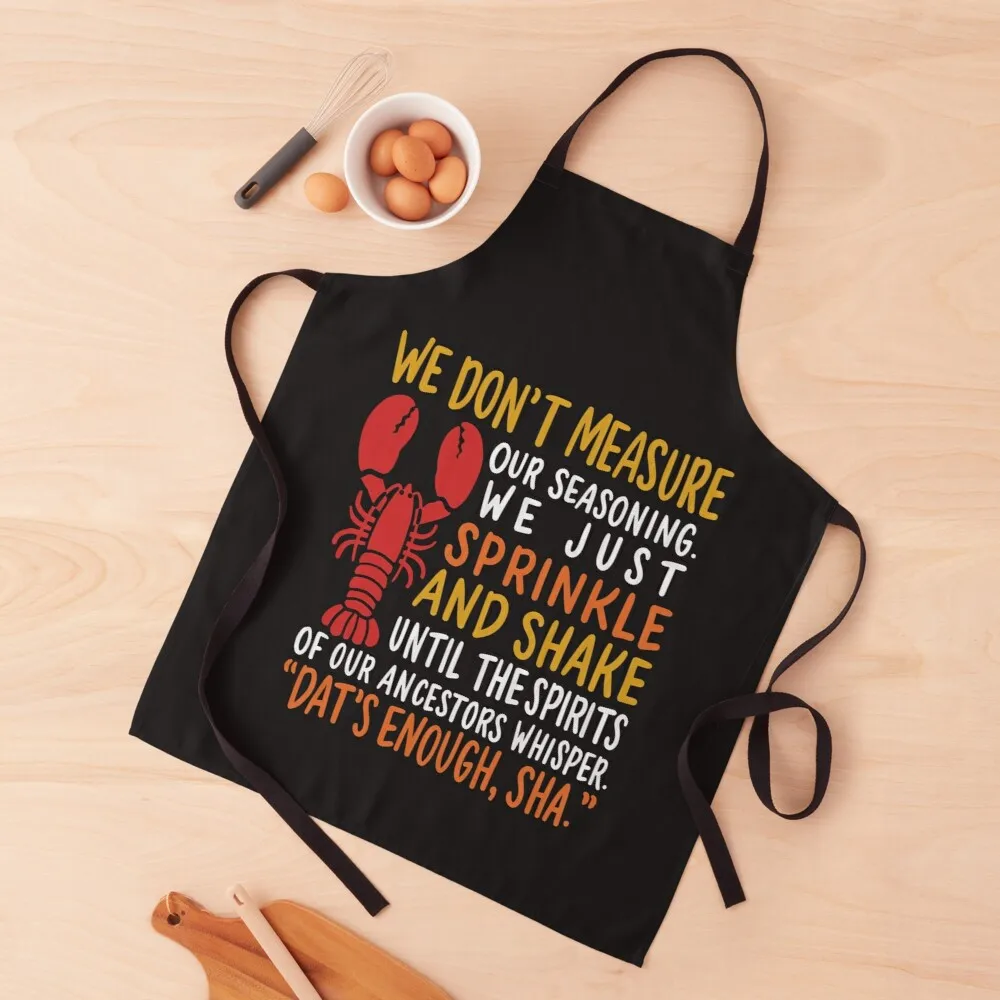 

CRAWFISH: We Don't Measure Apron women's kitchen aprons novelties kitchen and home funny apron