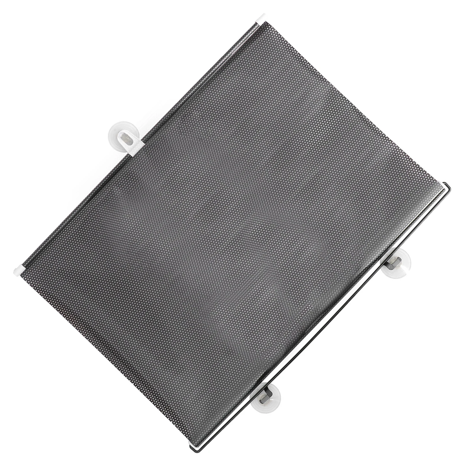 

Suction Cup Sunshade Curtain Black Mesh Dot Easy Install No Punch Temporary Blind for Balcony French Door Roof Window