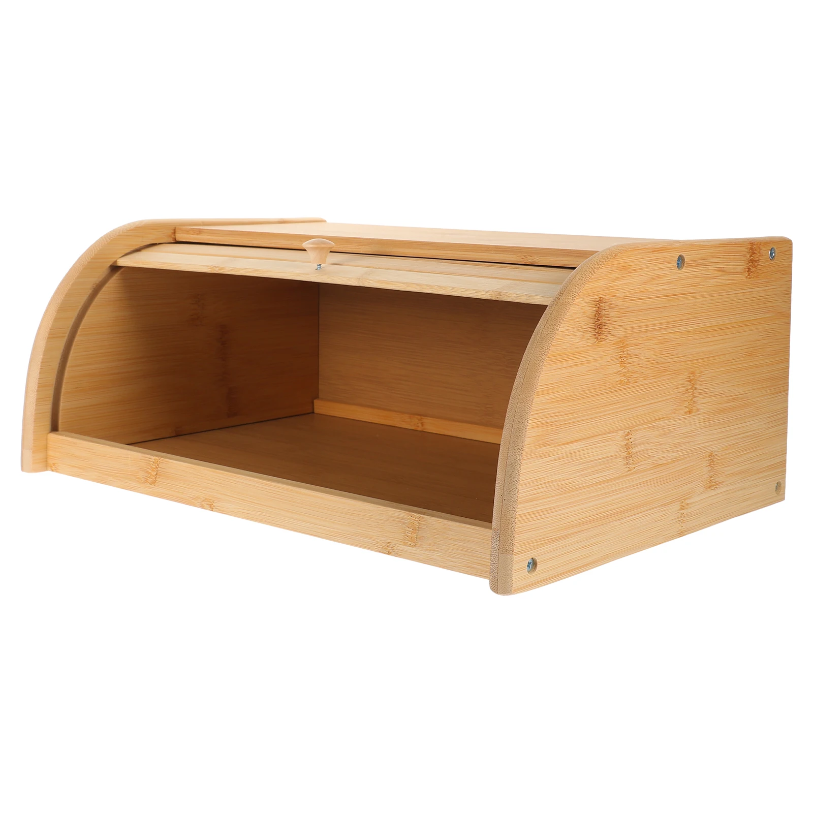 

1pc Bamboo Bread Box Large Capacity Wooden Kitchen Food Storage Container Organizer Home Bakery Dessert Tray Pan Use